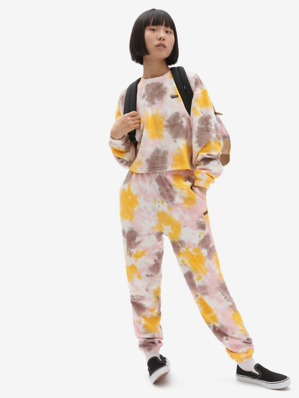Vans Felpa batik VANS Grunge giallo e rosa da donna