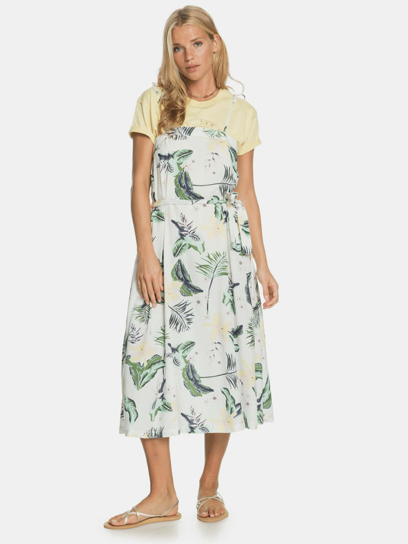 Roxy Maglietta midi bianca a fiori Roxy