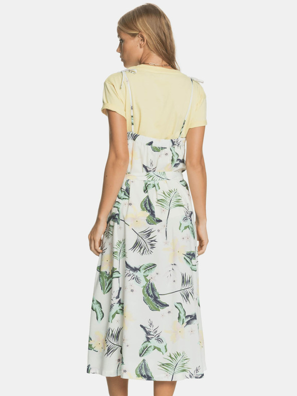 Roxy Maglietta midi bianca a fiori Roxy