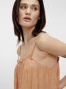 .OBJECT Maxi abito largo a fantasia arancione con spacchi .OBJECT Rafia