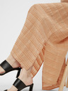 .OBJECT Maxi abito largo a fantasia arancione con spacchi .OBJECT Rafia