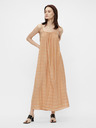 .OBJECT Maxi abito largo a fantasia arancione con spacchi .OBJECT Rafia