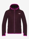 Loap Felpa LOAP Qwaro con cappuccio e zip rosa e viola da bambina