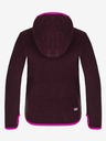 Loap Felpa LOAP Qwaro con cappuccio e zip rosa e viola da bambina