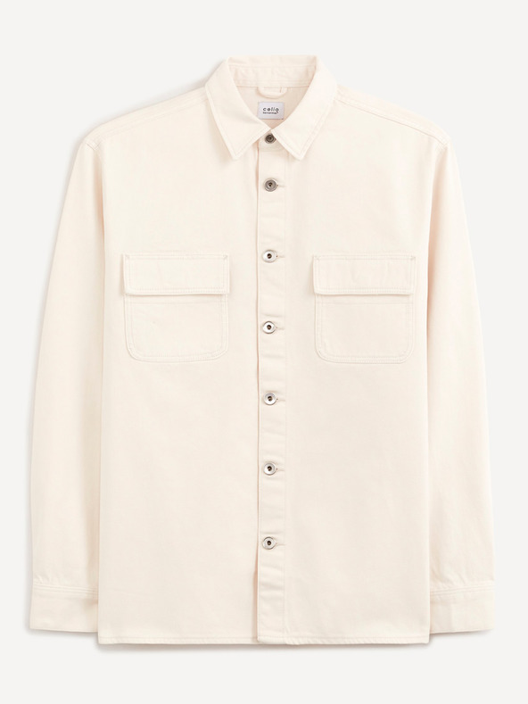 Celio Camicia di jeans beige da uomo Celio Battery