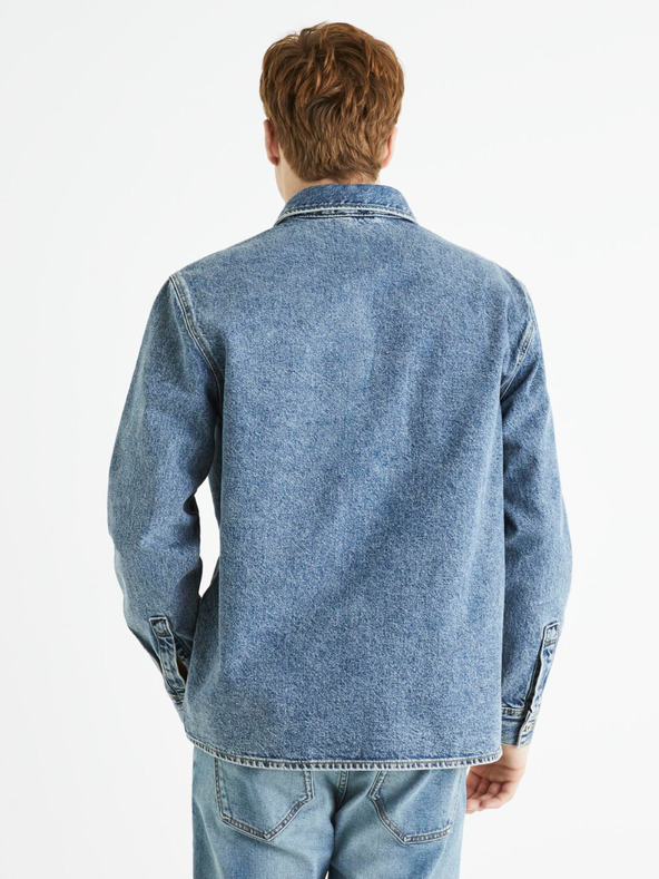 Celio Camicia di jeans blu da uomo Celio Battery