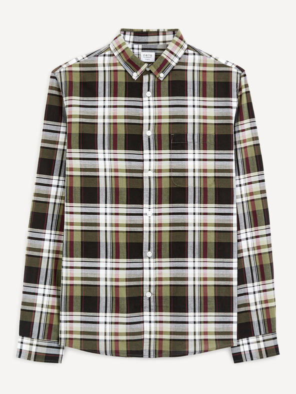 Celio Camicia a quadri bianca e nera da uomo Celio Bapop