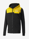 Puma Felpa sportiva con cappuccio gialla e nera da uomo Puma