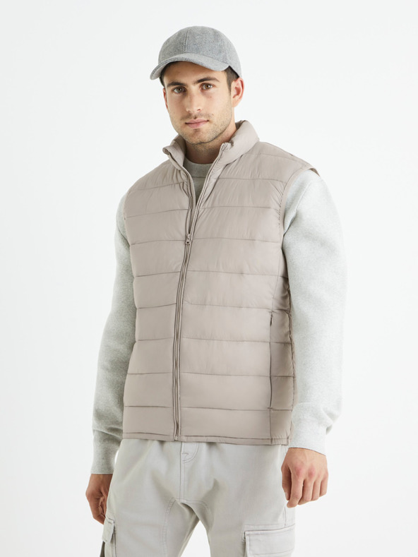 Celio Gilet trapuntato grigio chiaro da uomo Celio Bulock
