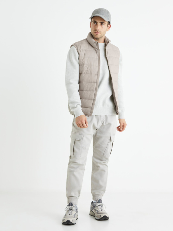 Celio Gilet trapuntato grigio chiaro da uomo Celio Bulock