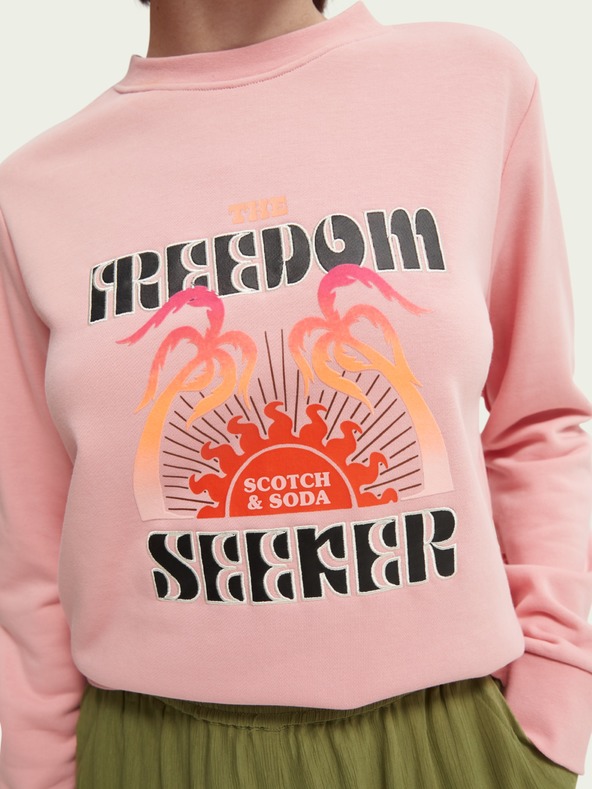 Scotch & Soda Felpa Scotch & Soda rosa da donna