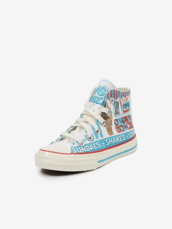 Converse Sneakers alla caviglia blu e bianche per bambini Converse Sweet Scoops