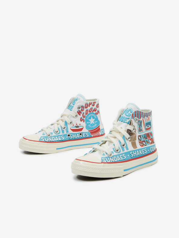 Converse Sneakers alla caviglia blu e bianche per bambini Converse Sweet Scoops