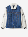 Desigual Giacca denim Desigual Wolf bianca e blu da uomo