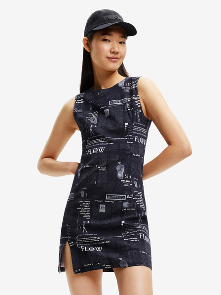 Desigual Abito nero da donna Desigual Lea a fantasia