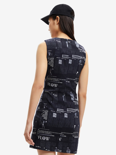 Desigual Abito nero da donna Desigual Lea a fantasia