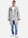 Desigual Parka Desigual Fele grigio chiaro da uomo con fantasia e inserto staccabile