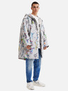 Desigual Parka Desigual Fele grigio chiaro da uomo con fantasia e inserto staccabile