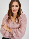 Orsay Cardigan donna rosa con fili metallici ORSAY