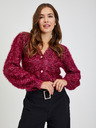 Orsay Cardigan da donna ORSAY bordeaux con fibre metalliche
