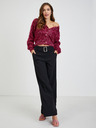 Orsay Cardigan da donna ORSAY bordeaux con fibre metalliche