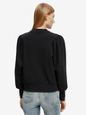 Scotch & Soda Felpa nera da donna con maniche a palloncino Scotch & Soda