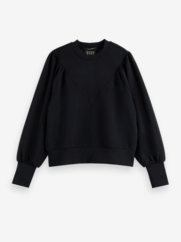 Scotch & Soda Felpa nera da donna con maniche a palloncino Scotch & Soda