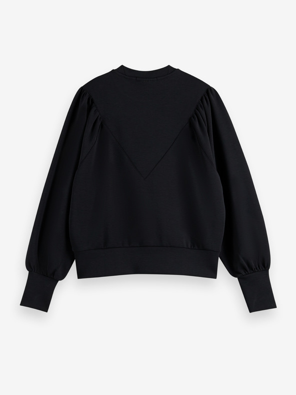 Scotch & Soda Felpa nera da donna con maniche a palloncino Scotch & Soda