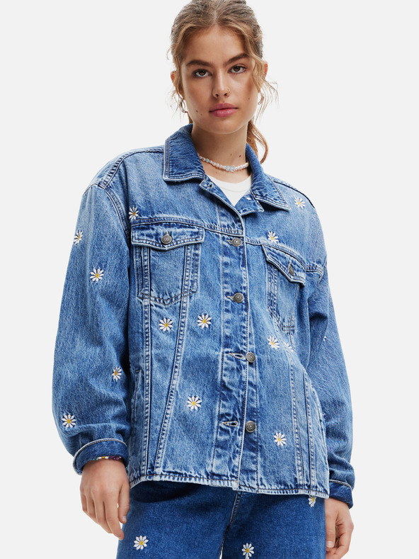 Desigual Giacca in denim blu da donna a fantasia Desigual Aramis
