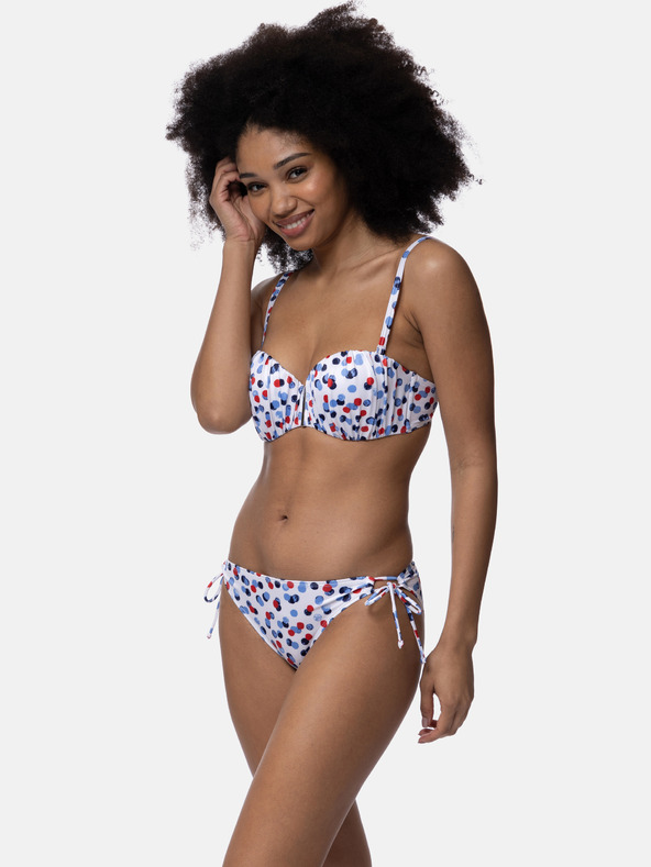 DORINA Top da bagno bianco a pois da donna DORINA Antibes