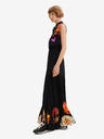 Desigual Desigual Suiza-Lacroix Maxi abito da donna nero con camicia floreale