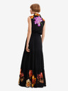 Desigual Desigual Suiza-Lacroix Maxi abito da donna nero con camicia floreale