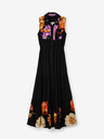 Desigual Desigual Suiza-Lacroix Maxi abito da donna nero con camicia floreale