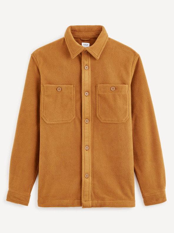 Celio Camicia top uomo marrone Celio Dafleece