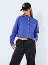 Noisy May Camicia cropped in denim blu da donna Noisy May Maddy