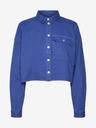 Noisy May Camicia cropped in denim blu da donna Noisy May Maddy