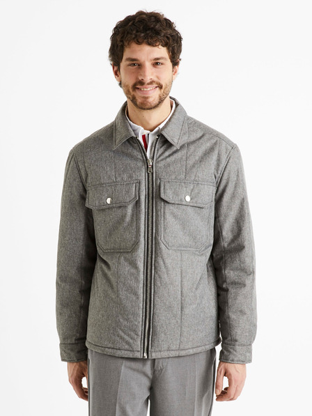 Celio Giacca invernale da uomo grigia Celio Dustripes