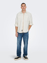 ONLY & SONS Camicia top in velluto a coste da uomo color crema ONLY & SONS Alp