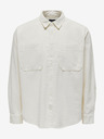 ONLY & SONS Camicia top in velluto a coste da uomo color crema ONLY & SONS Alp