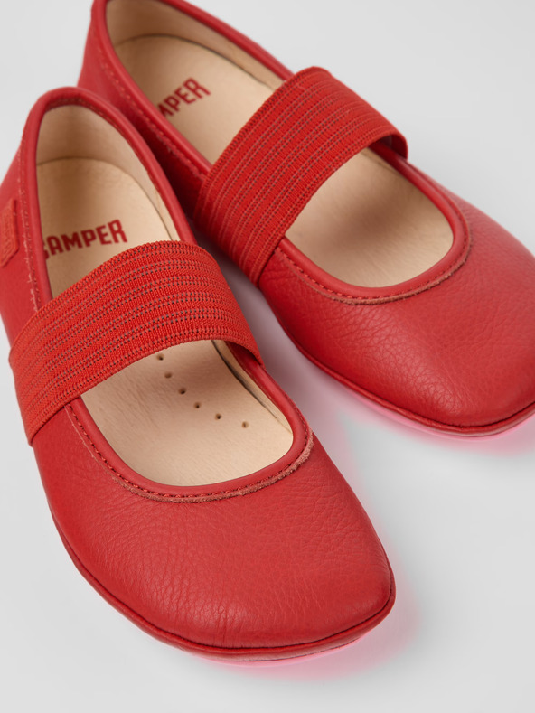 Camper Ballerine in pelle rosse da bambina Camper