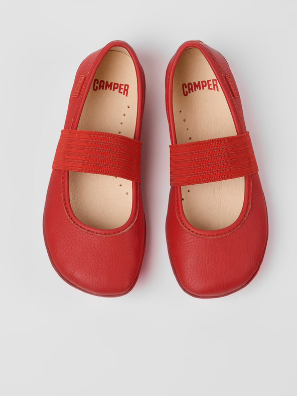 Camper Ballerine in pelle rosse da bambina Camper