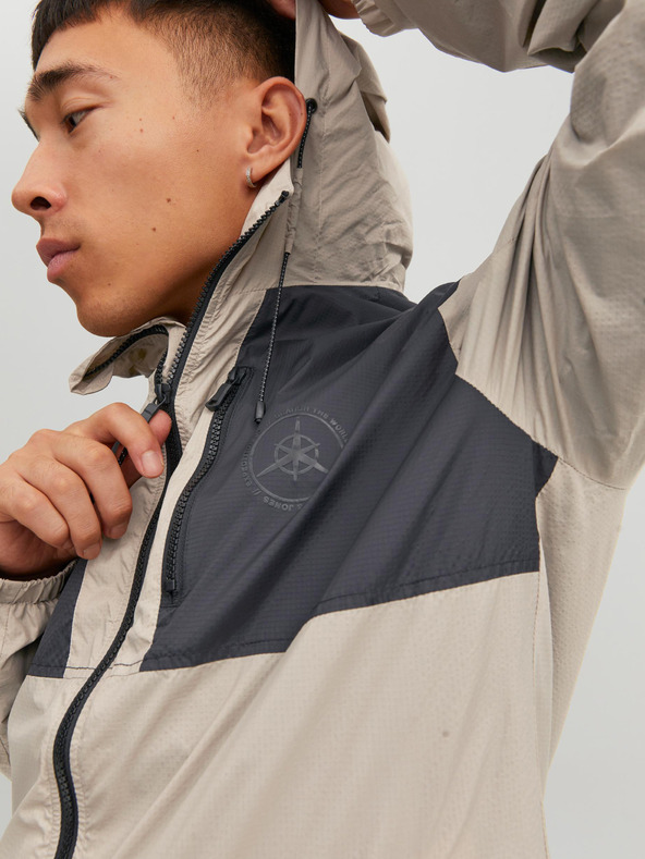 Jack & Jones Giacca leggera con cappuccio Jack & Jones Filo da uomo color crema