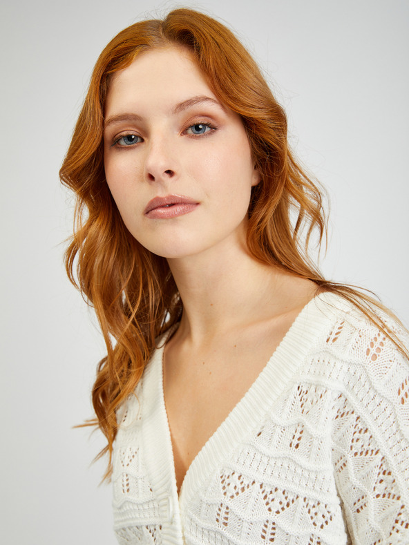 Orsay Cardigan da donna fantasia crema ORSAY