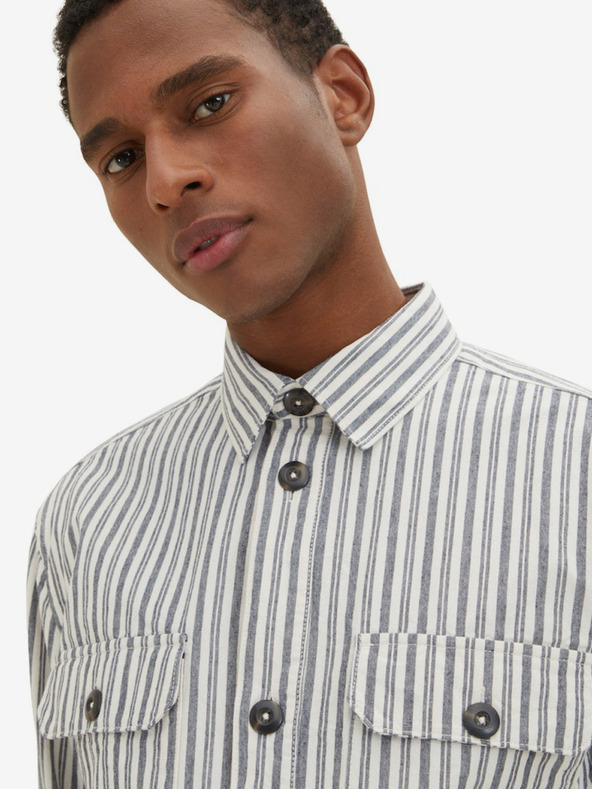 Tom Tailor Camicia a righe Tom Tailor grigia da uomo