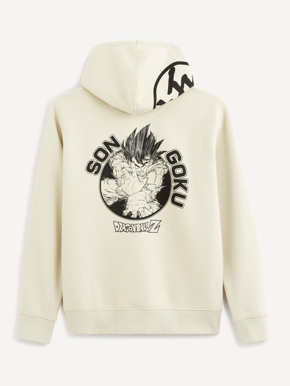 Celio Felpa con cappuccio Celio Dragon Ball Z beige da uomo