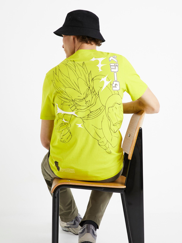 Celio Maglietta Celio Dragon Ball Z giallo neon da uomo