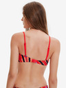 Desigual Desigual Playa top costume da bagno da donna rosso fantasia