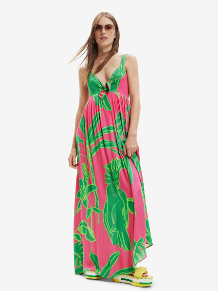 Desigual Abito fantasia verde e rosa Desigual donna Damila
