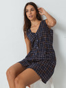 SKFK SKFK Leize Vestito a quadri da donna blu scuro