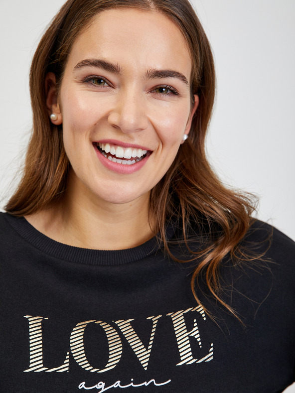 Orsay Felpa nera sciolta da donna ORSAY